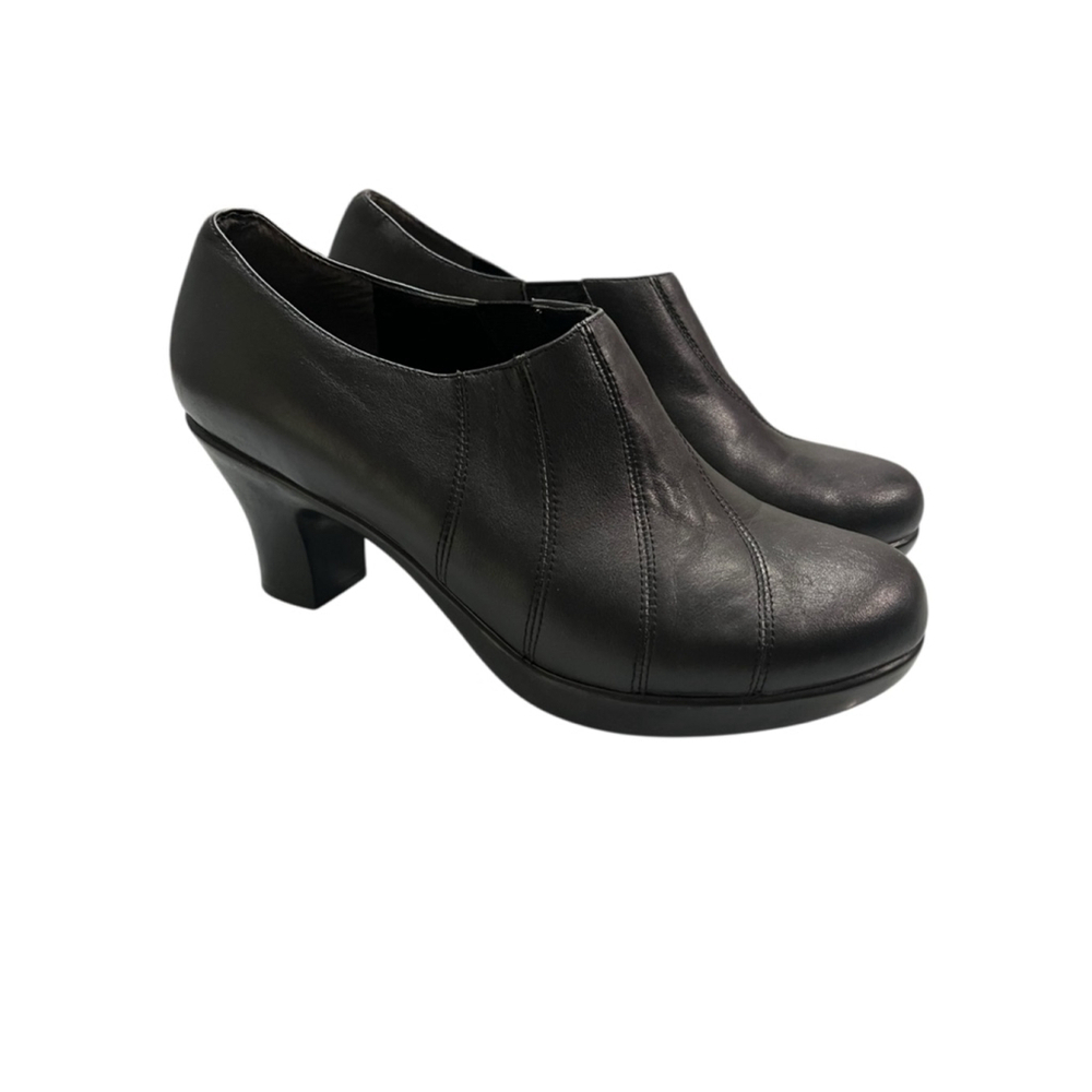 Dansko Bennett Black Nappa Leather Slip On Pumps Size 38 US 7.5 Like New - Picture 4 of 7